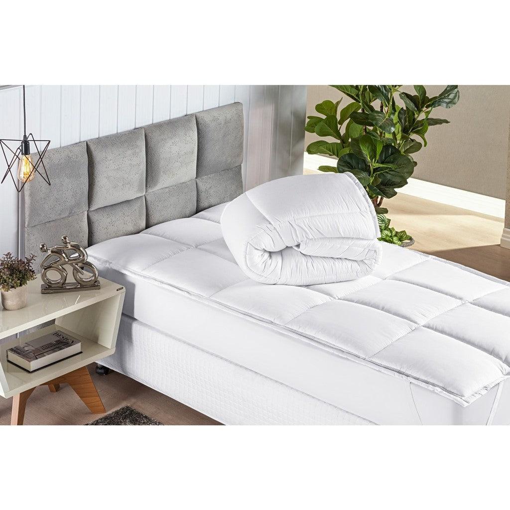 Pillow Top Ultra Confort™ - Micro Percal 400 Fios: Proteção Elegante e Toque Aveludado. - ModernLar