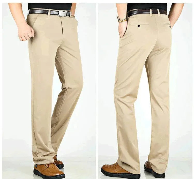 Calça de Alfaiataria Bariloche em Seda Gelo - Conheça o Futuro da Elegância e do Conforto Masculino - ModernLar