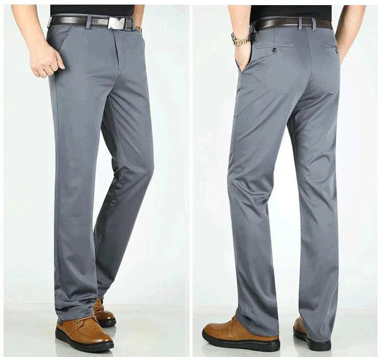 Calça de Alfaiataria Bariloche em Seda Gelo - Conheça o Futuro da Elegância e do Conforto Masculino - ModernLar