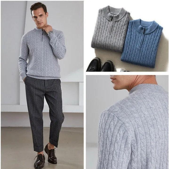 Suéter Heroes™ com Gola Alta e Zíper / Imponência e Conforto em Tricô! - ModernLar