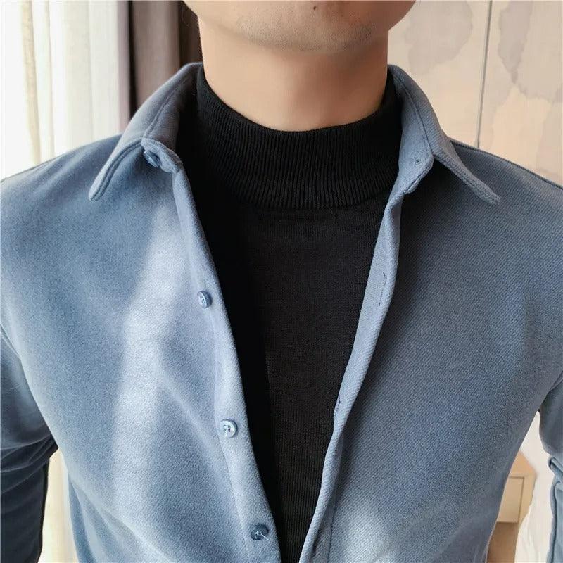 Camisa Social Knit Milão™ 2 em 1 / A Sofisticação Minimalista de Duas Peças com a Praticidade de Uma! - ModernLar