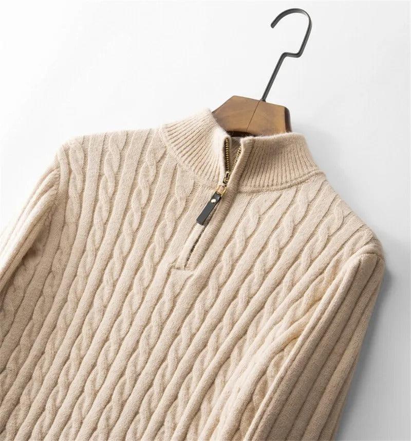 Suéter Heroes™ com Gola Alta e Zíper / Imponência e Conforto em Tricô! - ModernLar