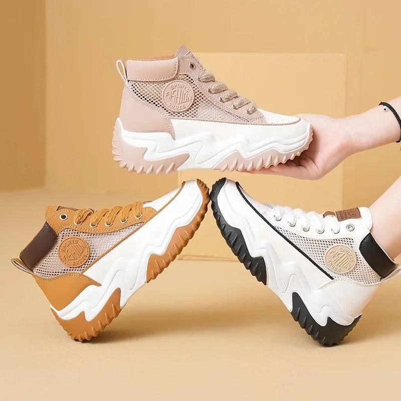 Botinhas Betinna™ Estilo AllStar com Plataforma e Solado Tratorado / Frescor e Tecnologia no Movimento do Dia a Dia! - ModernLar