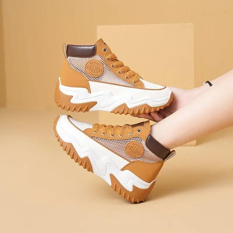 Botinhas Betinna™ Estilo AllStar com Plataforma e Solado Tratorado / Frescor e Tecnologia no Movimento do Dia a Dia! - ModernLar
