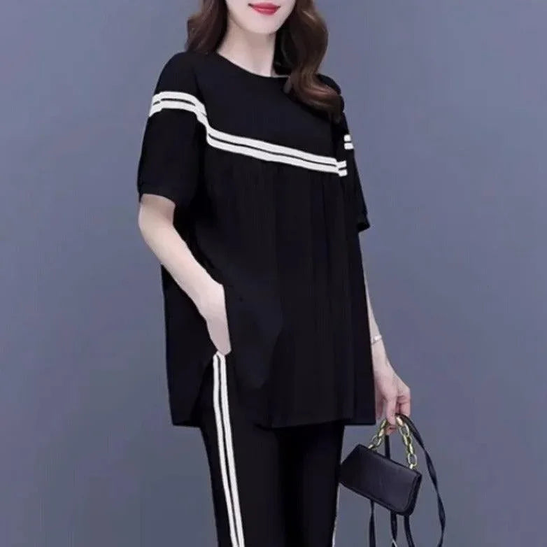 Conjunto Lucille™ com Blusa Soltinha + Calça Lycra - Pureza e Conforto Clássico do Algodão! - ModernLar