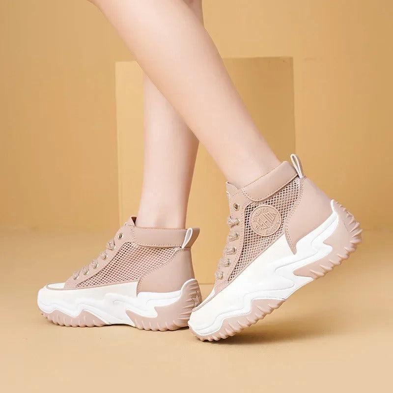 Botinhas Betinna™ Estilo AllStar com Plataforma e Solado Tratorado / Frescor e Tecnologia no Movimento do Dia a Dia! - ModernLar