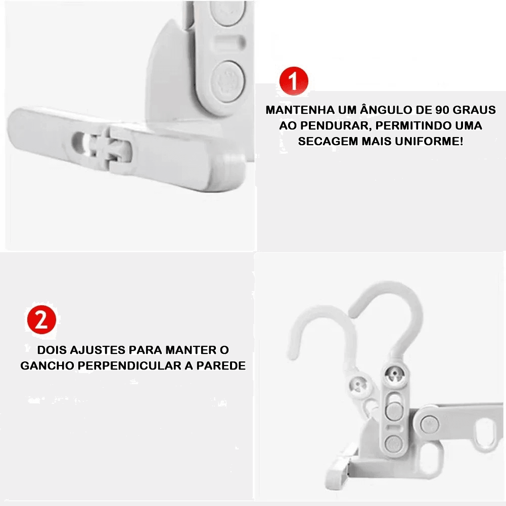 Kit com 4 Porta Cabides Móveis Modern Lar™ / Um Item Indispensável na Mala de Qualquer Viajante!! - ModernLar