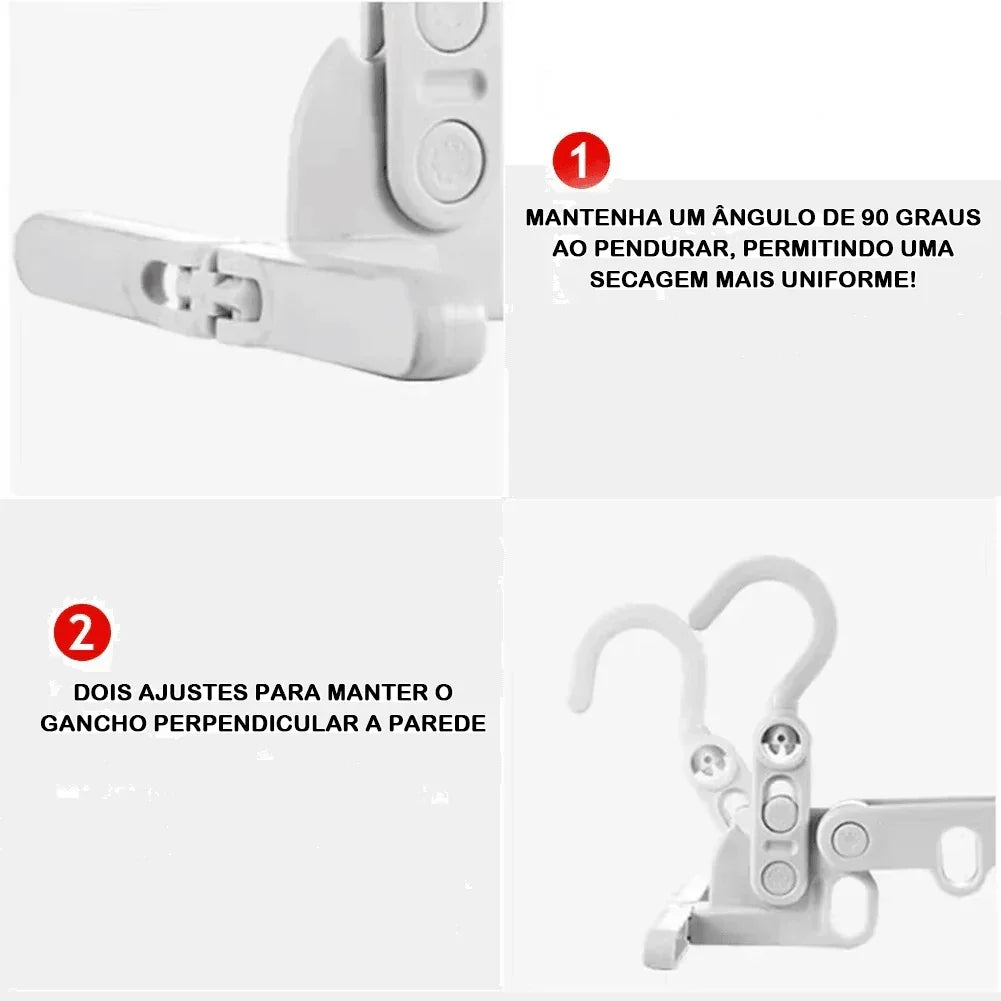 Kit com 4 Porta Cabides Móveis Modern Lar™ / Um Item Indispensável na Mala de Qualquer Viajante!! - ModernLar
