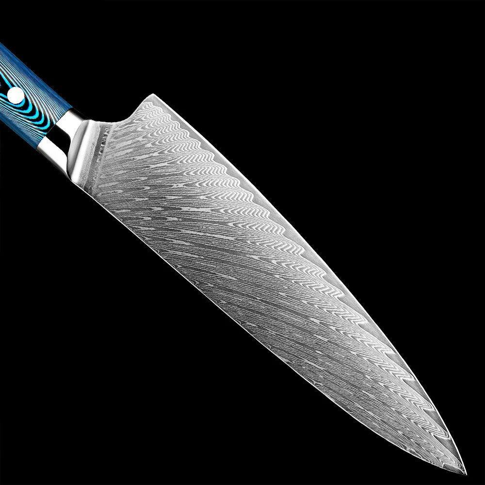 Faca Japonesa SuperSharp™ - Perfeição em Cada Corte com Aço Damasco! - ModernLar