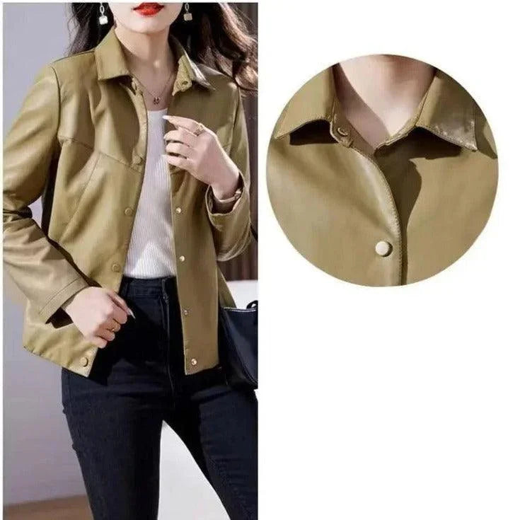 Jaqueta de Couro Donna Vintage: Elegância e Estilo Atemporal em Cada Detalhe! - ModernLar