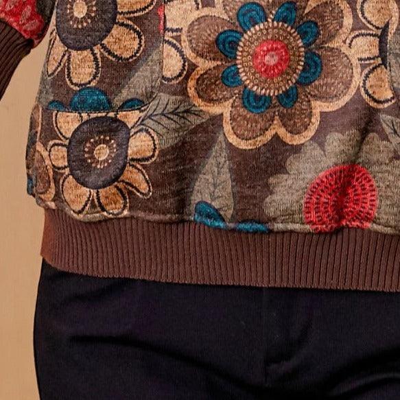 Moletom Floral Margarida Velvet™ / Toque Aveludado e Estilo Quentinho para Todas as Ocasiões! - ModernLar