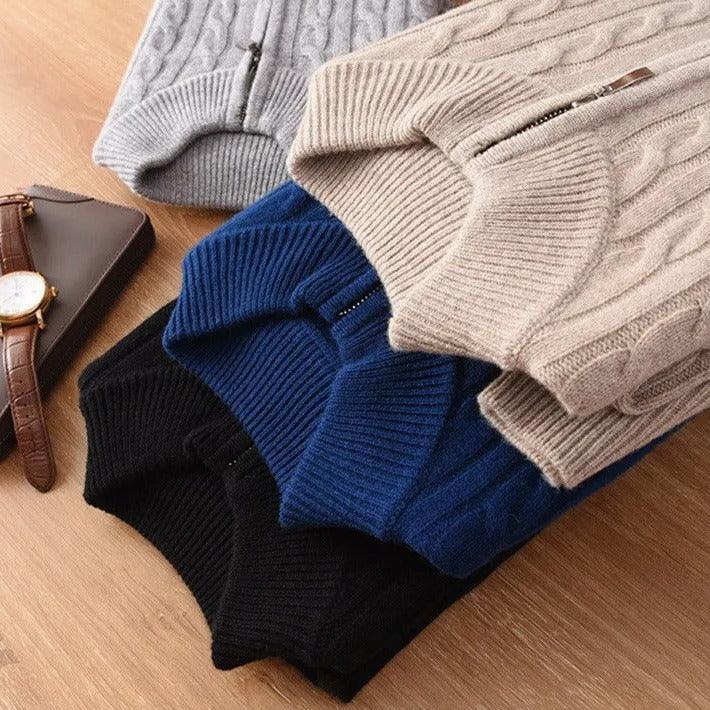 Suéter Heroes™ com Gola Alta e Zíper / Imponência e Conforto em Tricô! - ModernLar