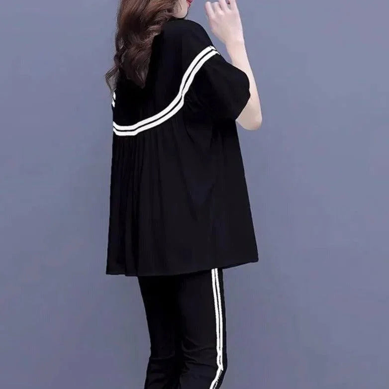 Conjunto Lucille™ com Blusa Soltinha + Calça Lycra - Pureza e Conforto Clássico do Algodão! - ModernLar