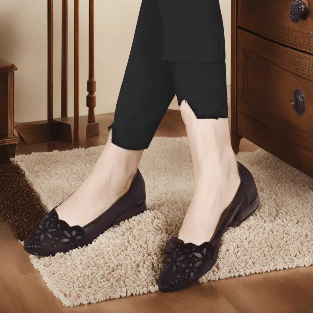Sapato Eva™ com Strass e Renda / Seus Passos Com a Mais Pura Elegância e Sofisticação - ModernLar