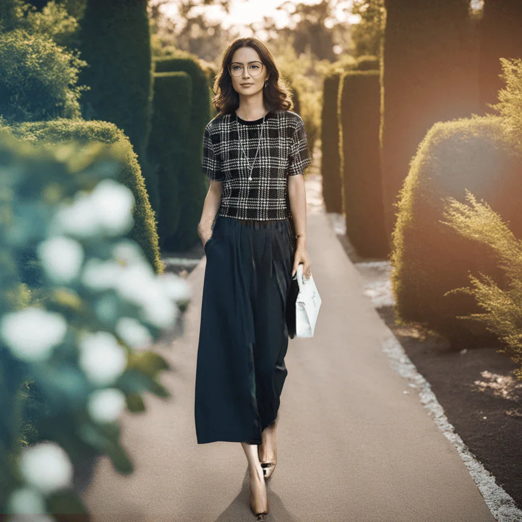 Calça Saia Elloá com Tecido Texturizado em Seda Gelo / A Peça de Roupa Que Deixa Qualquer Mulher Apaixonada! - ModernLar