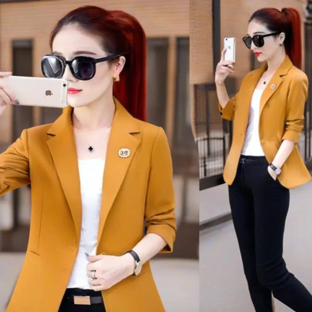 Blazer Casual Elizabeth™ Super Levinho com Broche / O Único que Proporciona Sofisticação e Conforto na Medida Certa! - ModernLar