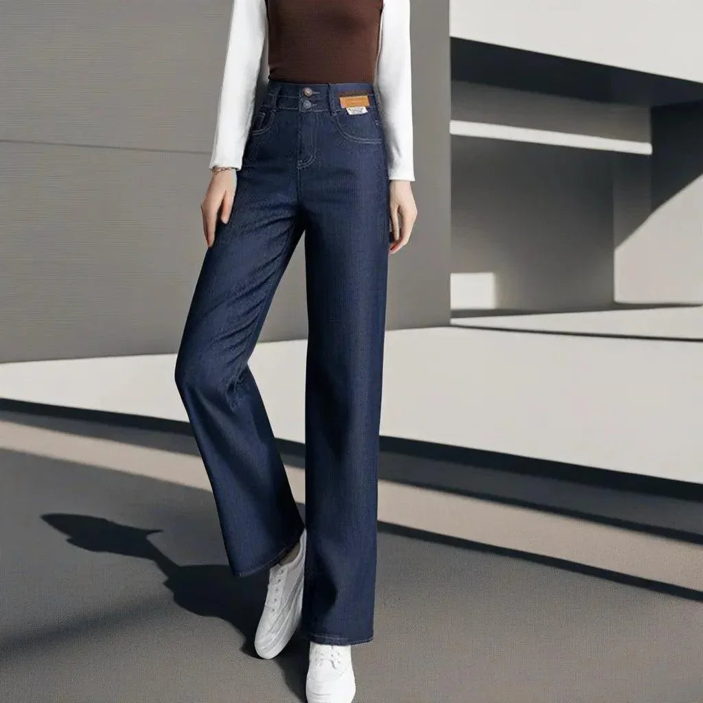 Calça Jeans Lívia™ com Caimento Soltinho e Acabamento Premium / A Calça Oficial da Mulher Moderna e Elegante!! - ModernLar