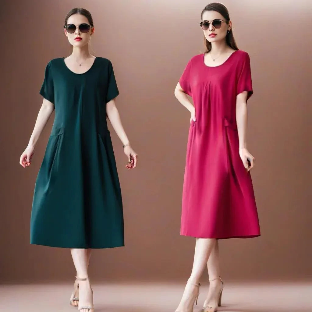 (Super Promo: Compre 1 e Leve 2) Vestido Mélane Super Soltinho com Bolsos / Elegância Descomplicada para o Calor! - ModernLar