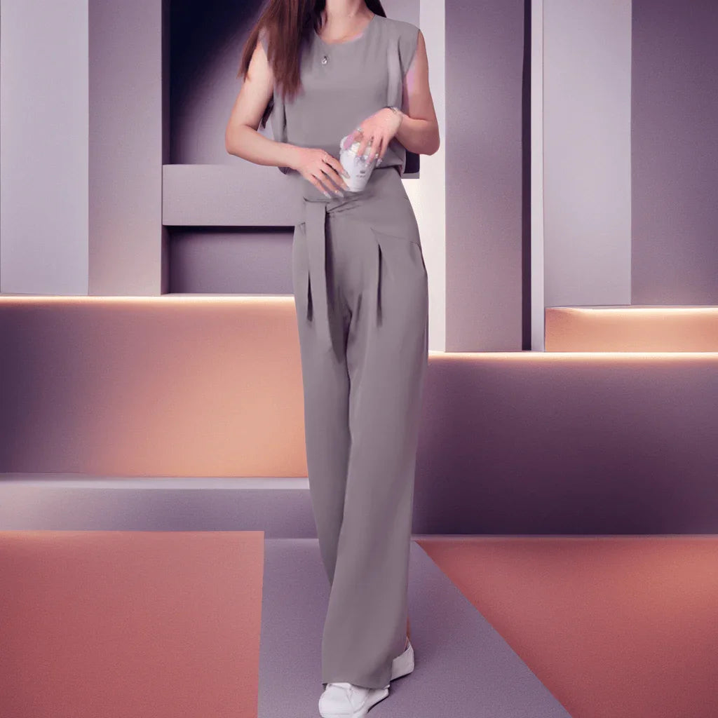 Conjunto Aurora™ com Blusinha de Amarração + Calça de Cintura Alta / A Escolha Certeira para Mulheres Elegantes e Estilosas! - ModernLar