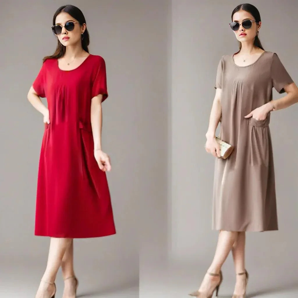 (Super Promo: Compre 1 e Leve 2) Vestido Mélane Super Soltinho com Bolsos / Elegância Descomplicada para o Calor! - ModernLar