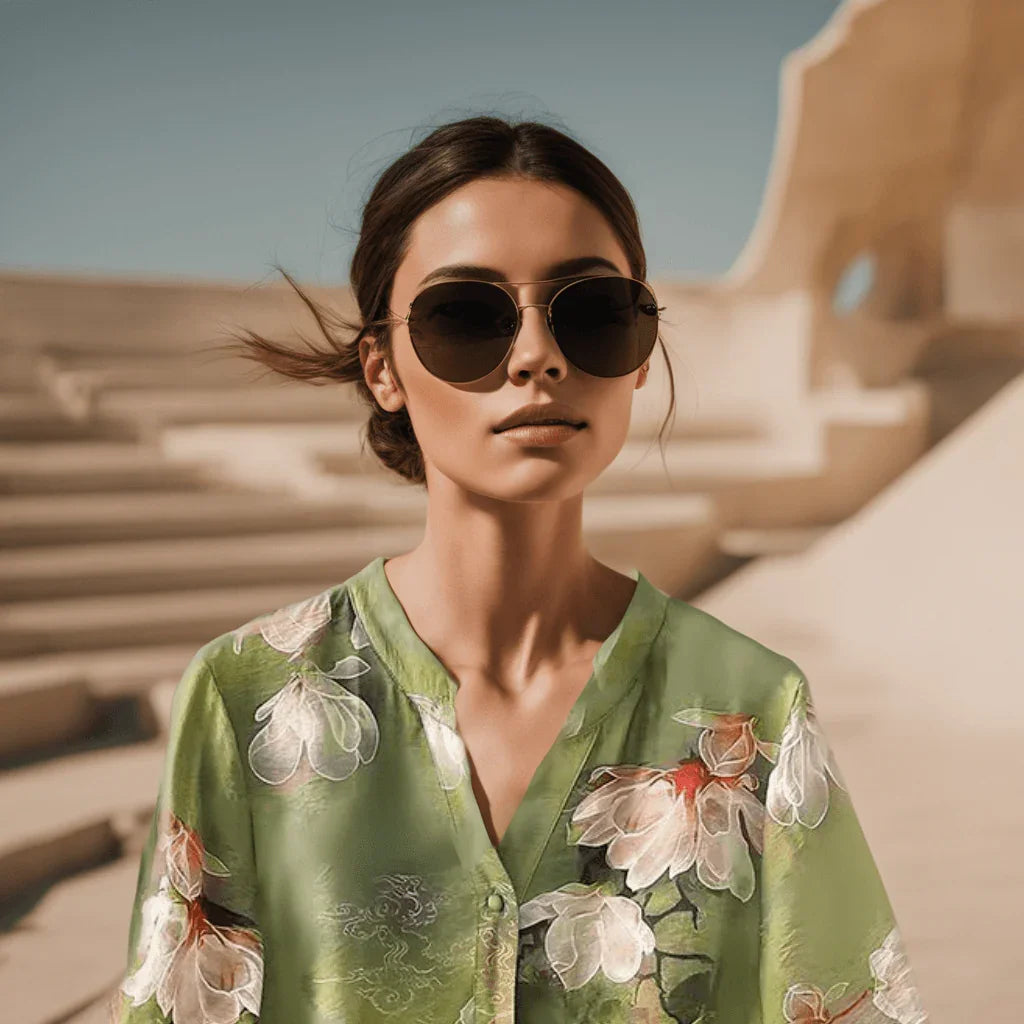 Conjunto Suzana de Camisa Floral + Calça Pantalona / Você Mulher Florescendo em Estilo e Elegância! - ModernLar