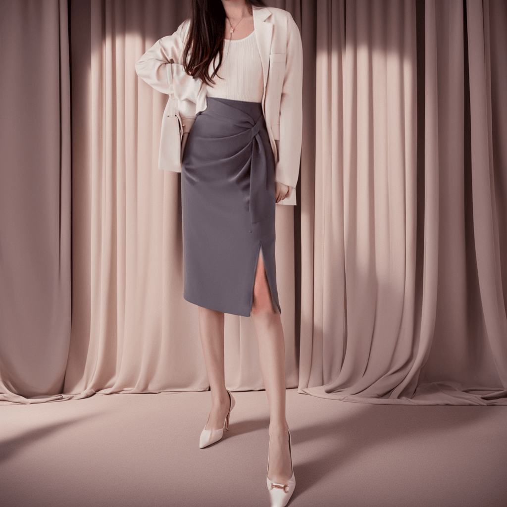 (Promo de Lançamento: Compre 1, Leve 2) Saias Lívia™ com Amarração Lateral e Cintura Alta / A Magia do Design Envolvente para um Look Urbano Distinto! - ModernLar