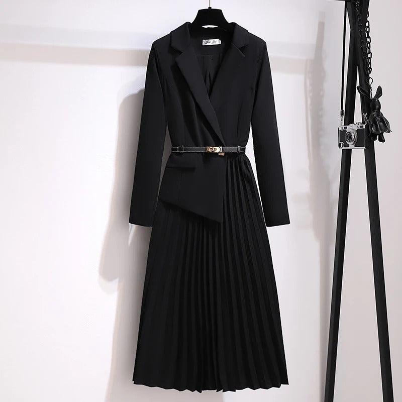 Vestido Estilo Blazer Garibaldi™ Corte plissado / Vestindo a Nobreza Moderna! - ModernLar