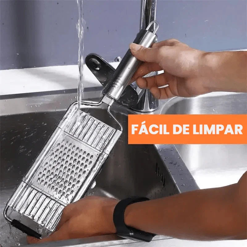 (Compre 1 e Leve 2) Fatiador Multifuncional ModernSlice™ com 4 Laminas Substituíveis + BRINDE Exclusivo: Rack Organizadora de Pia! - ModernLar