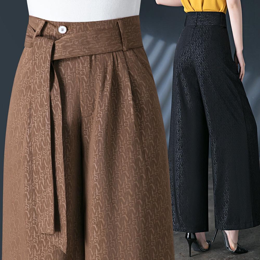 Calças Pantalona Rafaella™ com Cinto em Laço / Conforto e Estilo Sofisticado para Todos os Dias! - ModernLar