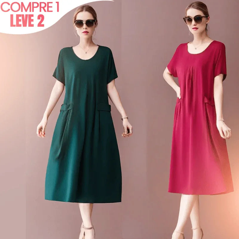 (Super Promo: Compre 1 e Leve 2) Vestido Mélane Super Soltinho com Bolsos / Elegância Descomplicada para o Calor! - ModernLar