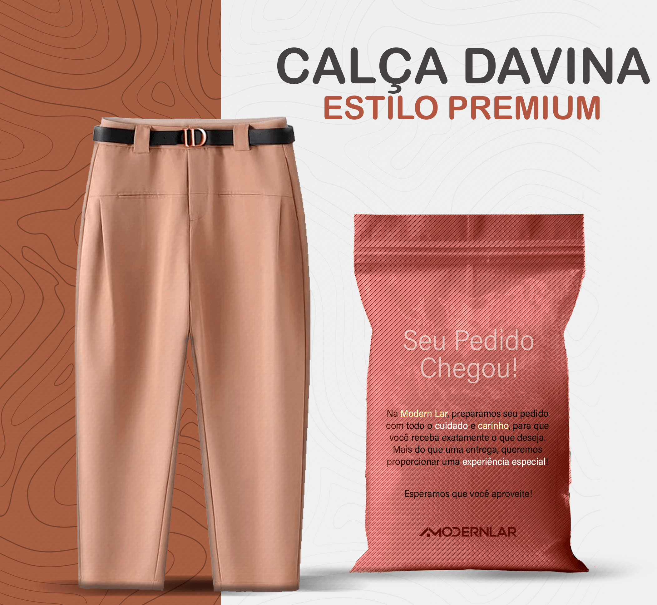 Calça Davina™ Estilo Premium / A Sinergia do Estilo e Conforto para o Seu Dia a Dia! - ModernLar