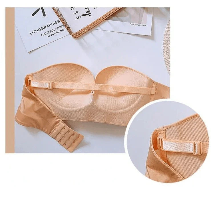 (Super Promo de Lançamento: Compre 2 e Leve 3) Kit de Sutiãs Invisíveis Giselle™ com Fivela de Sustentação e Tecido em Náilon + Elastano - ModernLar