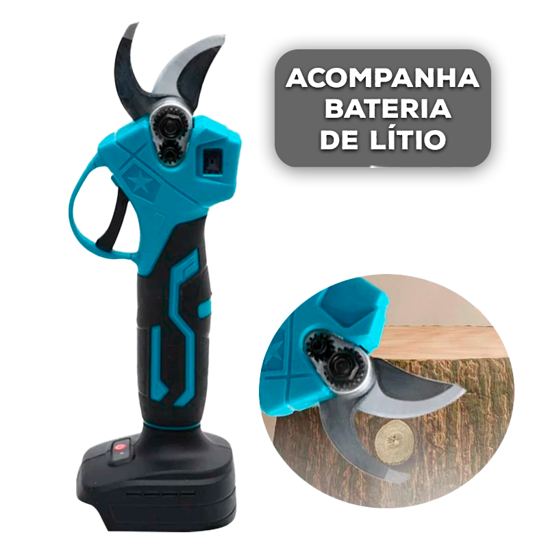 Tesoura de Poda Modern Lar™ com Lâmina SK5 e Motor Elétrico / Design Ergonômico para Cortes Limpos e Rápidos no Seu Jardim!