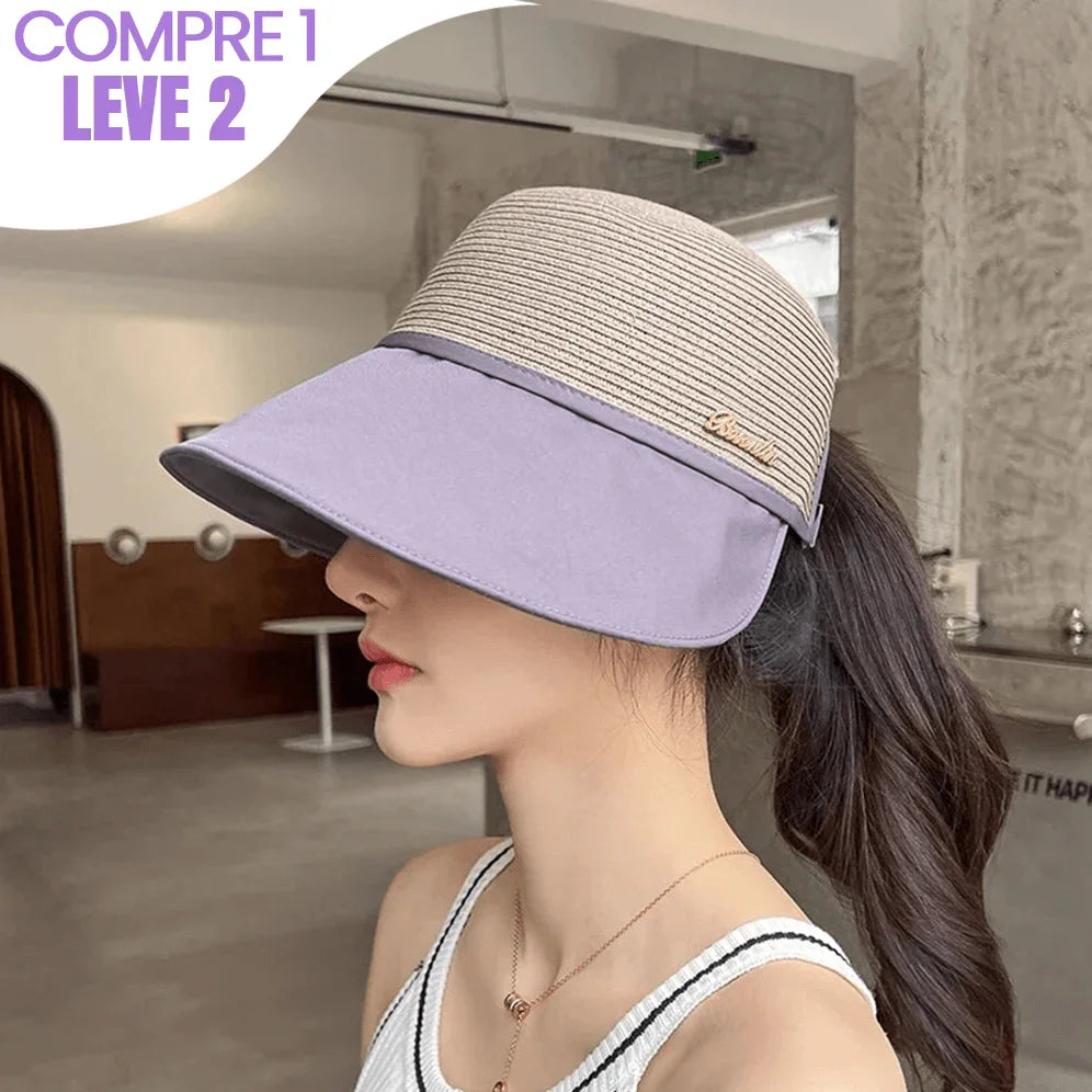 (Promoção Compre 1 Leve 2) Boné Estilo Sombreiro Soleil Charme™ - Seu Toque Elegante para Dias Ensolarados de Primavera e Verão! - ModernLar
