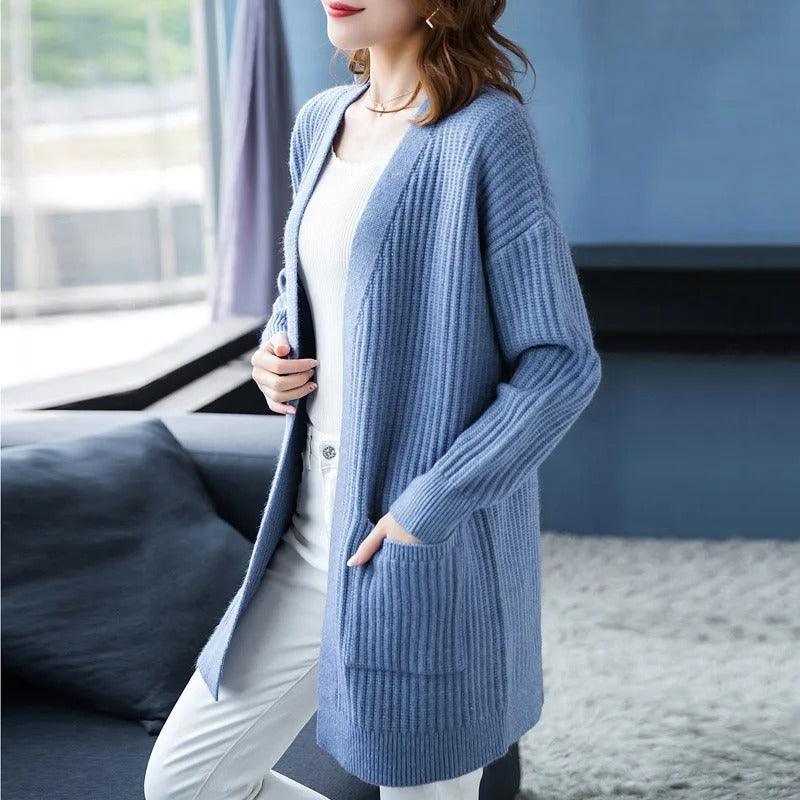Casaco Estilo Cardigan Matilde™ em Tricot / Sofisticação e Aconchego para Todos os Momentos! - ModernLar