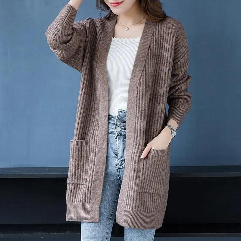 Casaco Estilo Cardigan Matilde™ em Tricot / Sofisticação e Aconchego para Todos os Momentos! - ModernLar