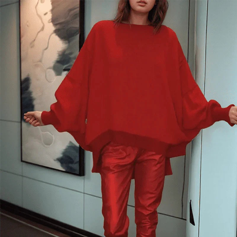 Conjunto Eclipse™ Blusa Oversized e Calça Metalizada / Estilo Urbano com Toque de Glamour!