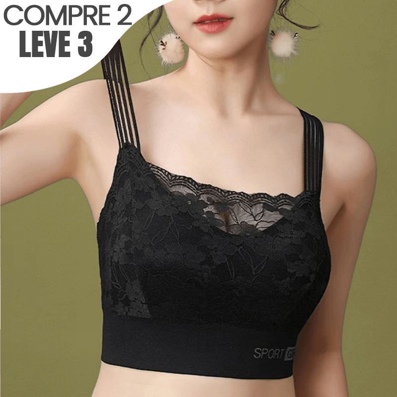 (Super Promo: Compre 2, Leve 3) Sutiãs SportGirl Trabalhados em Renda / Os mais Sensuais e Funcionais Sutiãs Esportivos - ModernLar