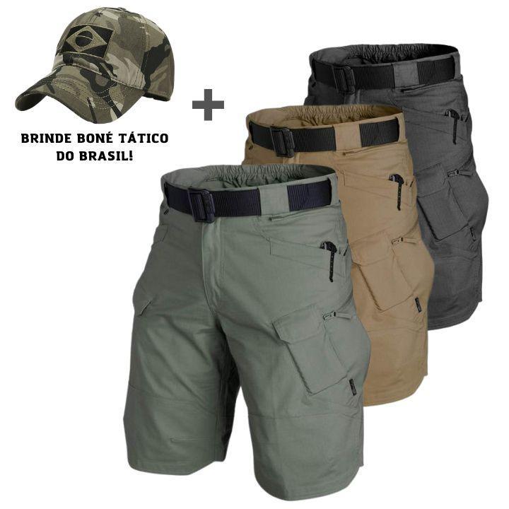 Kit 3 Bermudas Táticas Aníbal / + Boné Tático do Brasil de Brinde! - ModernLar