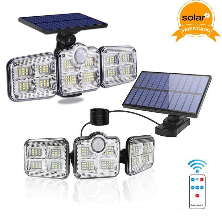Kit Iluminação Eficiente com 3 Holofotes Solares Power Led - ModernLar