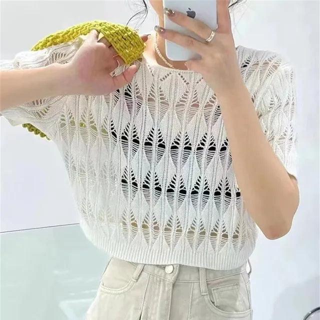 (Promoção Compre 1, Leve 2) Blusinhas Iolanda em Malha Estilo Tricô Artesanal! - ModernLar