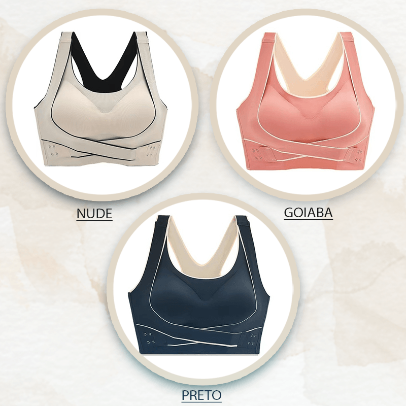 Sutiã Corretor Postural Elegância Active (Super Oferta Compre 2 e Leve 3) - O Único que te Oferece Conforto, Suporte e Postura Perfeita! - ModernLar