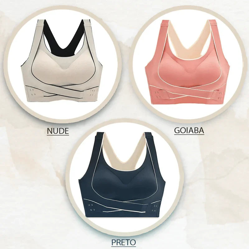 Sutiã Corretor Postural Elegância Active (Super Oferta Compre 2 e Leve 3) - O Único que te Oferece Conforto, Suporte e Postura Perfeita! - ModernLar