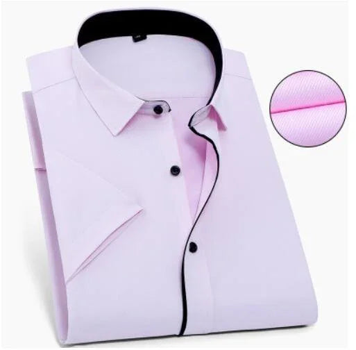 Camisa Masculina Manga Curta modelo Plus Size - Sleeve Classic / A Camisa Social Perfeita para os dias Quentes! - ModernLar