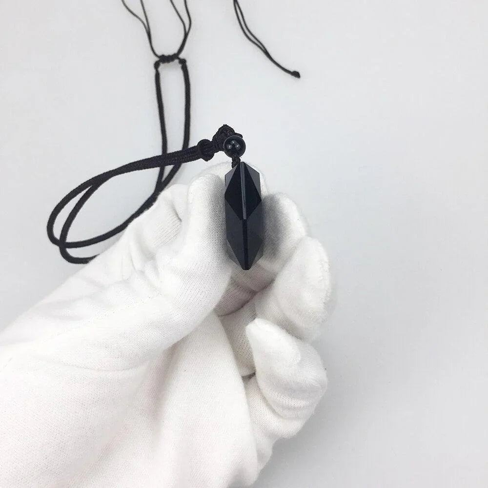 AMULETO SAGRADO - OBSIDIANA NEGRA DO TIBET - ModernLar