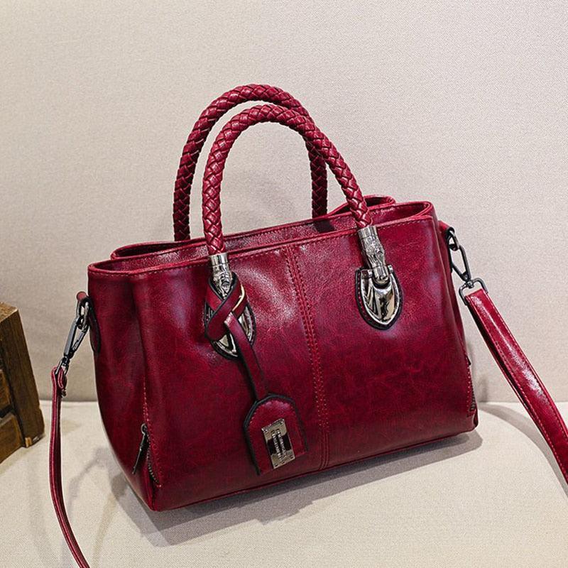 Bolsa Feminina Clássica Boston™ / Dupla Alça em Couro PU - ModernLar