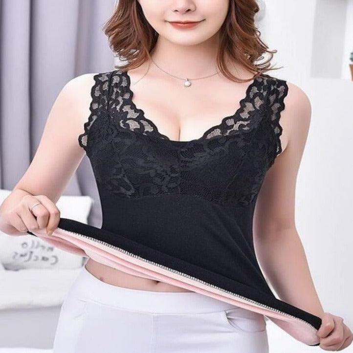 Blusinha Macau™ com Bojo, Renda e Interior em Veludo / A Mais Sensual e Confortável para o Outono Inverno 2023! - ModernLar