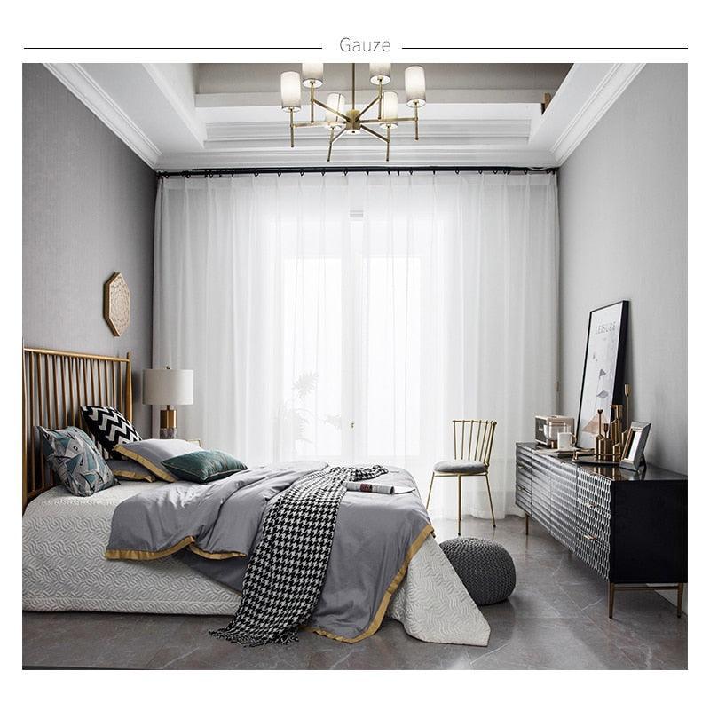 Cortina de Luxo Translúcida e não Transparente / Com um Fino Acabamento perfeita para deixar seus Ambientes Bonitos e Aconchegantes!!! - ModernLar