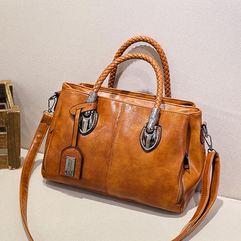 Bolsa Feminina Clássica Boston™ / Dupla Alça em Couro PU - ModernLar