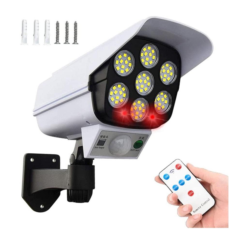 Holofote Solar RayCam™ com Desing de Câmera de Segurança / Iluminação Potente e Econômica para seu Lar! - ModernLar